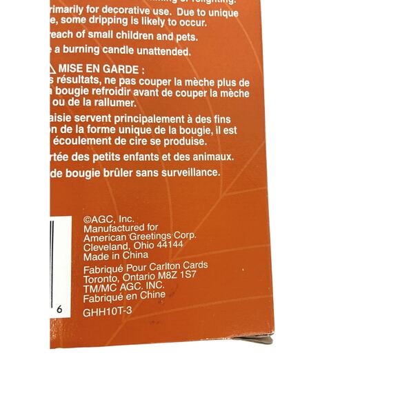 Vintage 1990s Orange White Set of 2 Halloween Candles - Picture 4 of 4